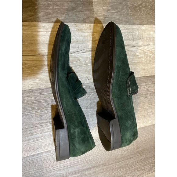 Montezemolo Green Suede Leather Loafers, Size EU 41 / Men's 8.5, MSRP $215 - Picture 3 of 9